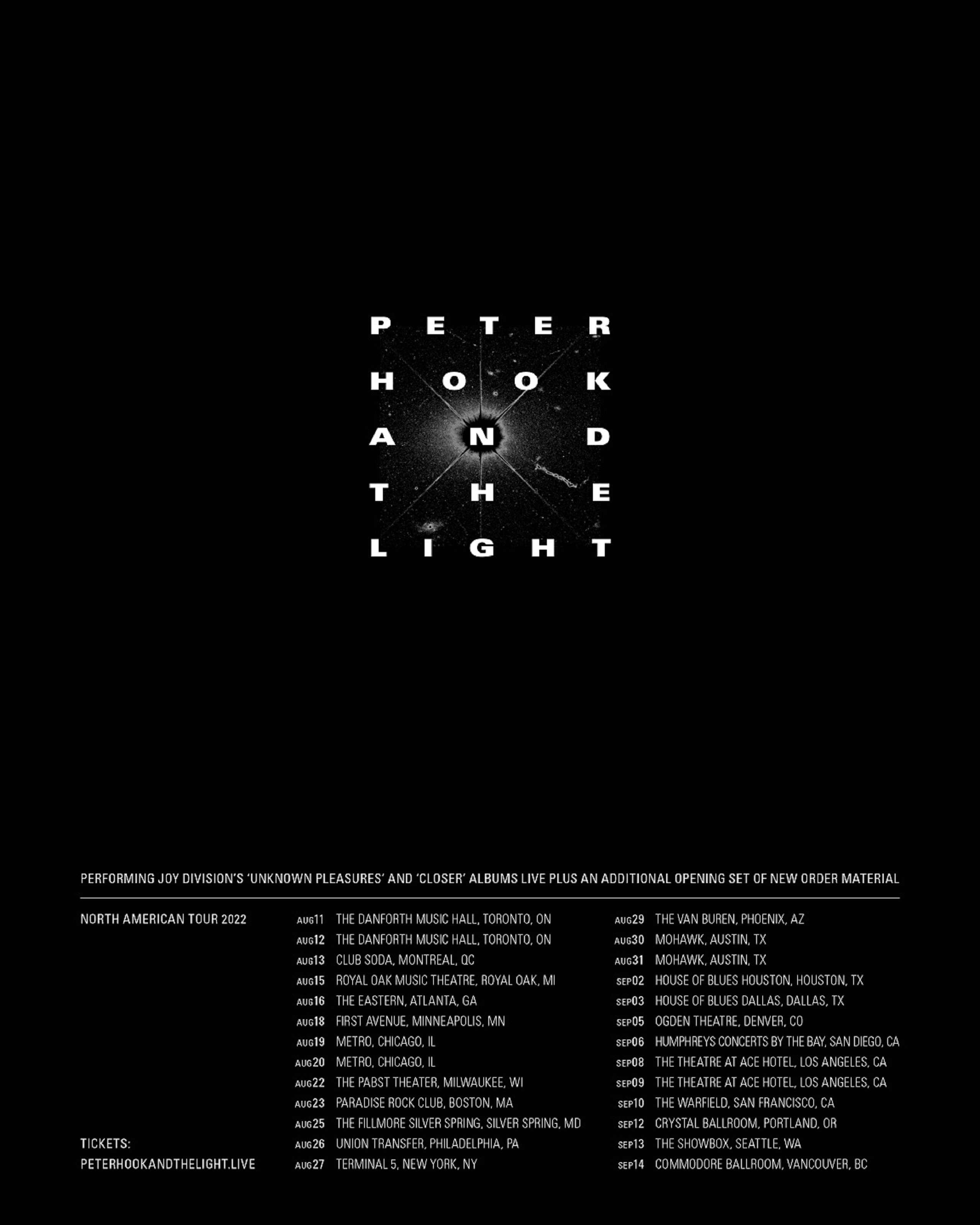 peter hook and the light nyc